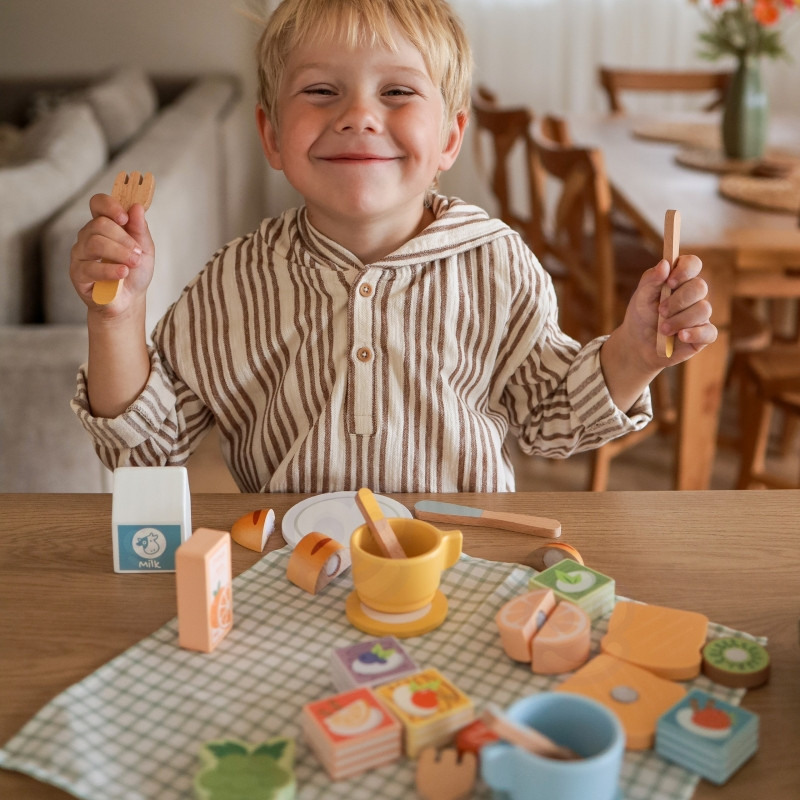 TOOKY TOY Vaisių pjaustymo pusryčių rinkinys
