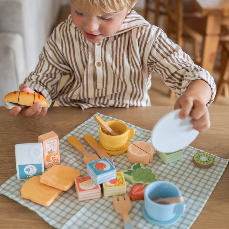 TOOKY TOY Vaisių pjaustymo pusryčių rinkinys
