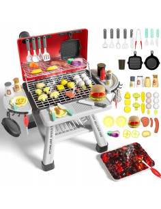 WOOPIE Grill Barbecue Kuchnia Ogrodowa Interaktywna Para LED Zestaw XL 41 el.