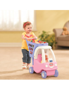 "Little Tikes Cozy Coupe" vaikiškas rožinis pirkinių vežimėlis 2