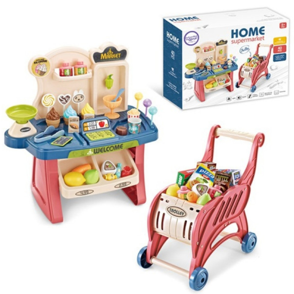 WOOPIE Supermarket Pirkinių vežimėlis Ledai Saldumynai + 40 akc.