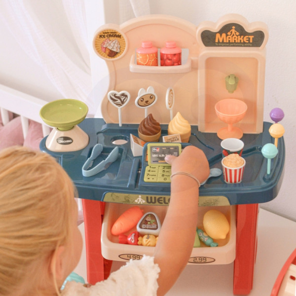 WOOPIE Supermarket Pirkinių vežimėlis Ledai Saldumynai + 40 akc.