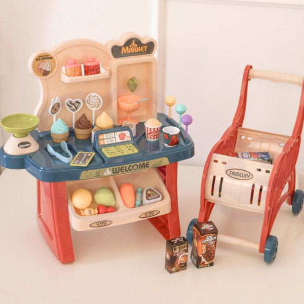 WOOPIE Supermarket Pirkinių vežimėlis Ledai Saldumynai + 40 akc.