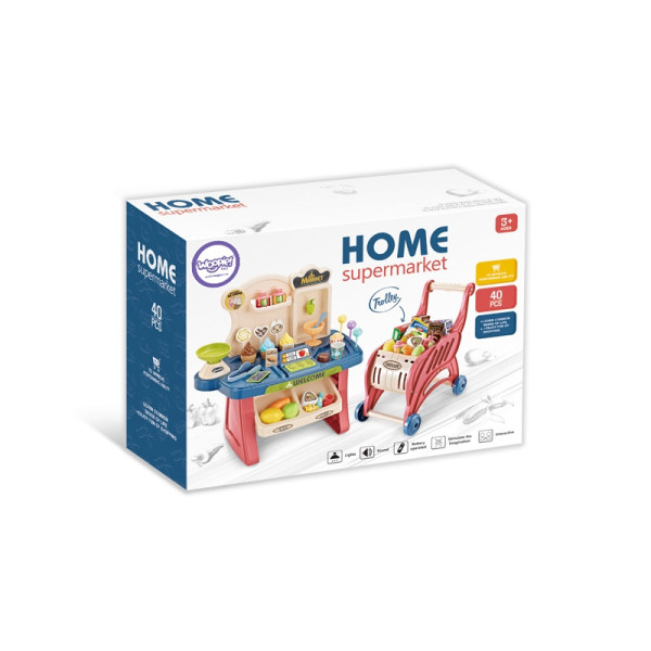 WOOPIE Supermarket Pirkinių vežimėlis Ledai Saldumynai + 40 akc.