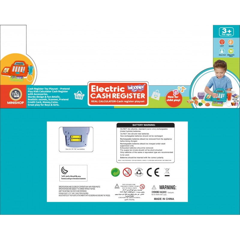 WOOPIE Kasa Sklepowa z Kalkulatorem i Akcesoriami
