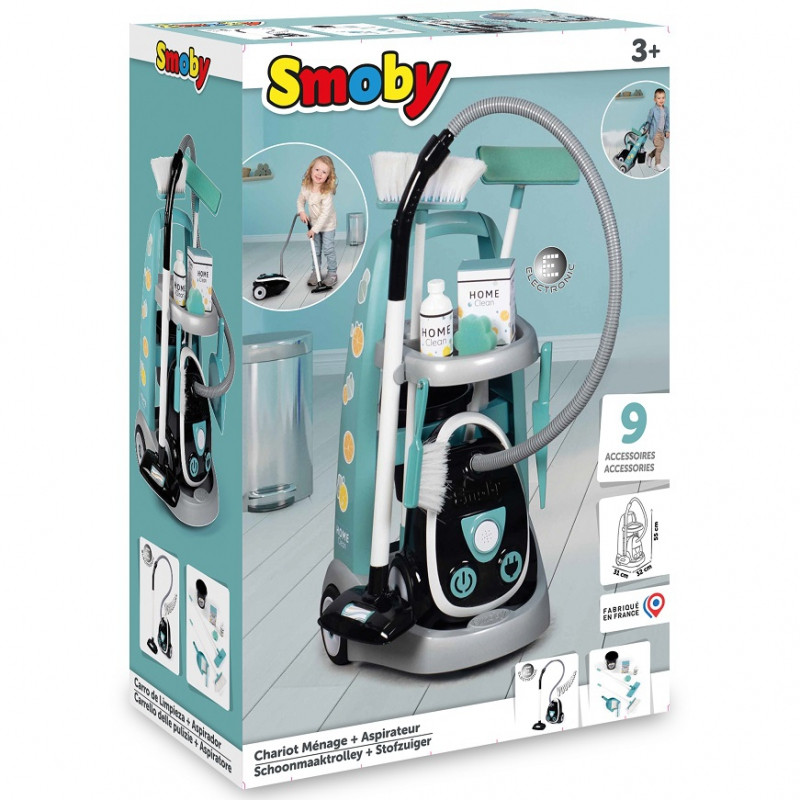 SMOBY valymo vežimėlis su dulkių siurbliu