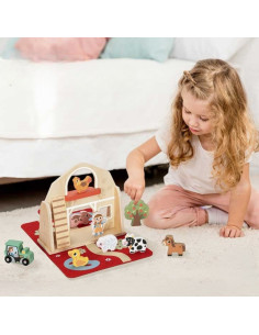 „Tooky Toy“ medinė sulankstoma ferma su gyvūnų figūrėlėmis 2