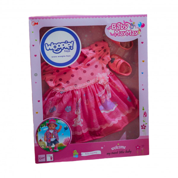WOOPIE ROYAL lėlės suknelė Rožinė zuikio suknelė 43-46 cm WOOPIE ROYAL lėlės suknelė Rožinė zuikio suknelė 43-46 cm