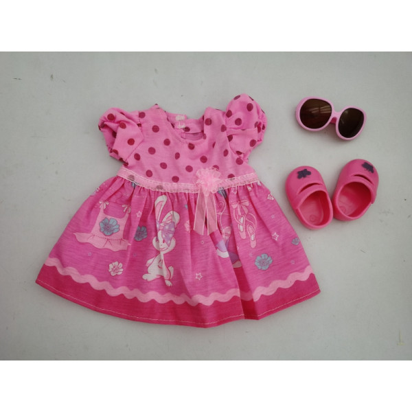 WOOPIE ROYAL lėlės suknelė Rožinė zuikio suknelė 43-46 cm WOOPIE ROYAL lėlės suknelė Rožinė zuikio suknelė 43-46 cm