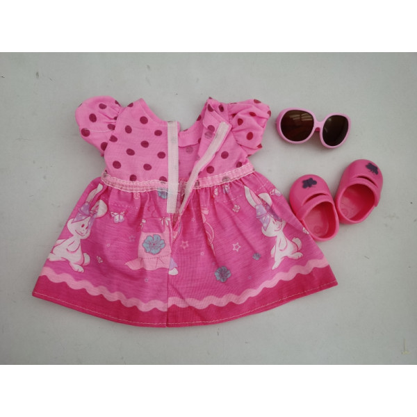 WOOPIE ROYAL lėlės suknelė Rožinė zuikio suknelė 43-46 cm WOOPIE ROYAL lėlės suknelė Rožinė zuikio suknelė 43-46 cm