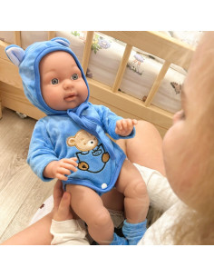 WOOPIE ROYAL meškiukas, apsirengęs kūdikio lėlę 46 cm 2