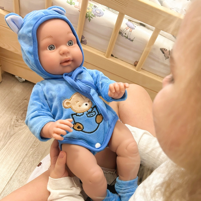WOOPIE ROYAL meškiukas, apsirengęs kūdikio lėlę 46 cm
