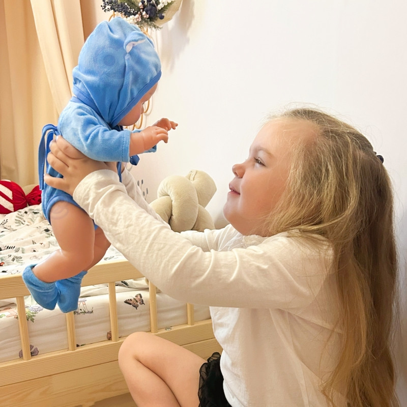 WOOPIE ROYAL meškiukas, apsirengęs kūdikio lėlę 46 cm