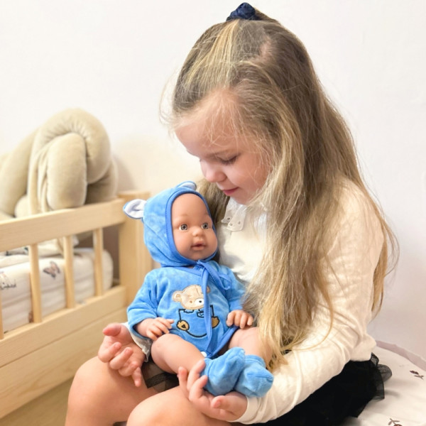 WOOPIE ROYAL meškiukas, apsirengęs kūdikio lėlę 46 cm WOOPIE ROYAL meškiukas, apsirengęs kūdikio lėlę 46 cm