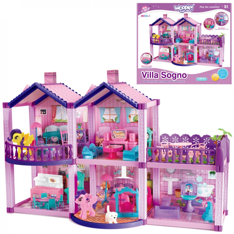WOOPIE Pony Dollhouse PONY FANTASY VILLA 120 pcs.