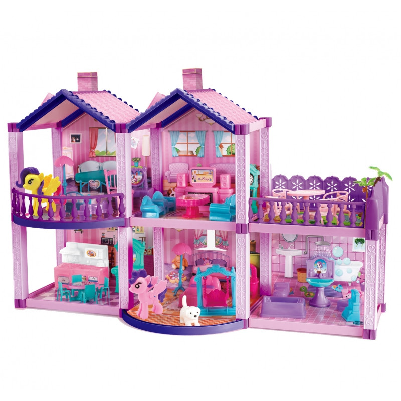 WOOPIE Pony Dollhouse PONY FANTASY VILLA 120 pcs.
