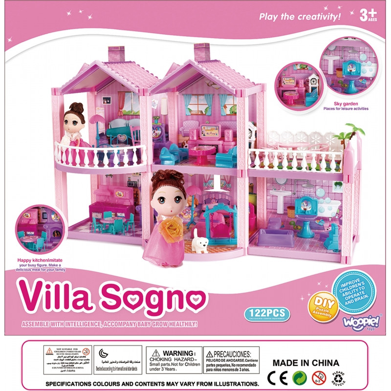 WOOPIE Pony Dollhouse PONY FANTASY VILLA 120 pcs.