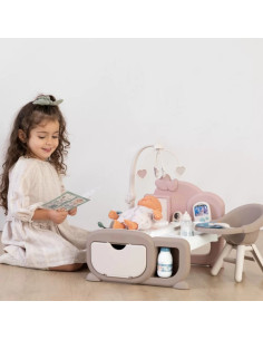 SMOBY Baby Nurse Elektroninis didelis auklės kampelis lėlėms 19 Priedai 2
