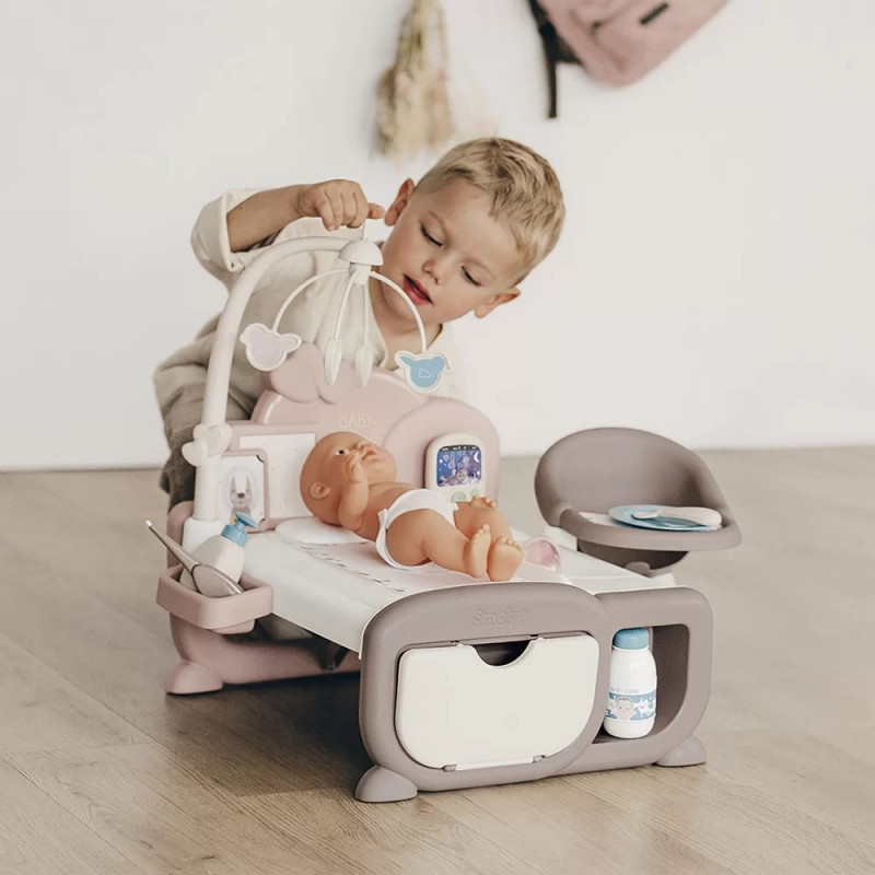 SMOBY Baby Nurse Elektroninis didelis auklės kampelis lėlėms 19 Priedai
