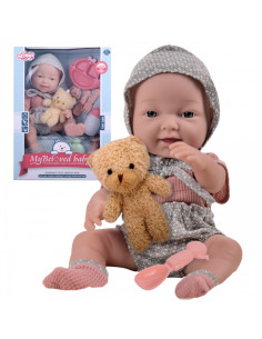 WOOPIE ROYAL Baby Doll 36 cm meškiuko drabužiai Maitinimo reikmenys