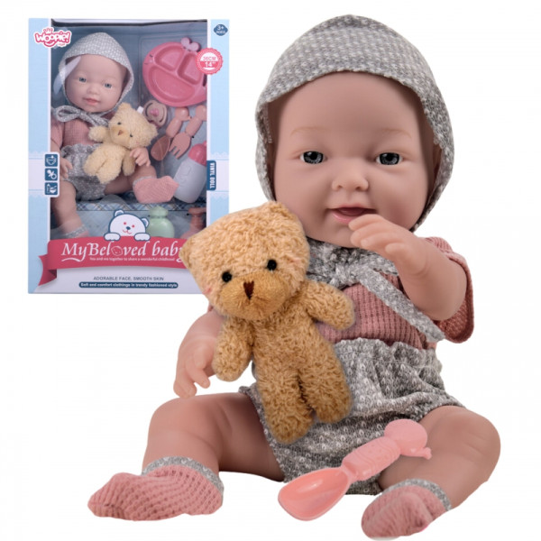 WOOPIE ROYAL Baby Doll 36 cm meškiuko drabužiai Maitinimo reikmenys WOOPIE ROYAL Baby Doll 36 cm meškiuko drabužiai Maitinimo reikmenys