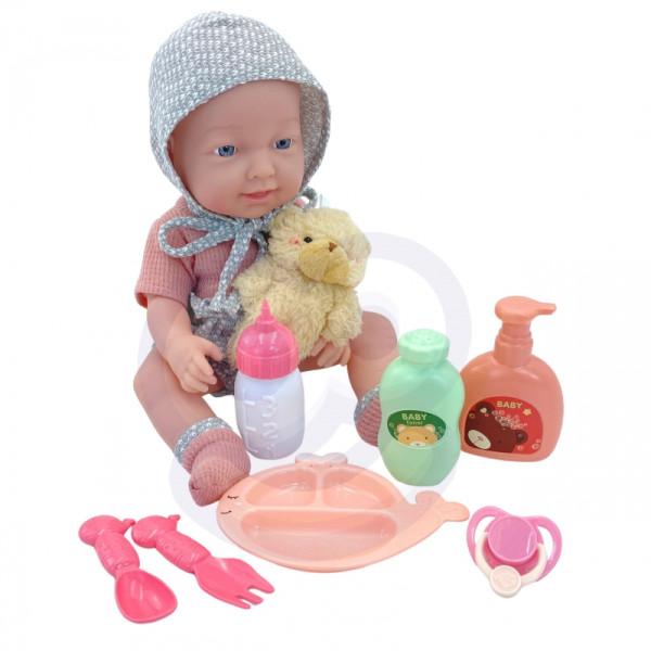 WOOPIE ROYAL Baby Doll 36 cm meškiuko drabužiai Maitinimo reikmenys WOOPIE ROYAL Baby Doll 36 cm meškiuko drabužiai Maitinimo reikmenys