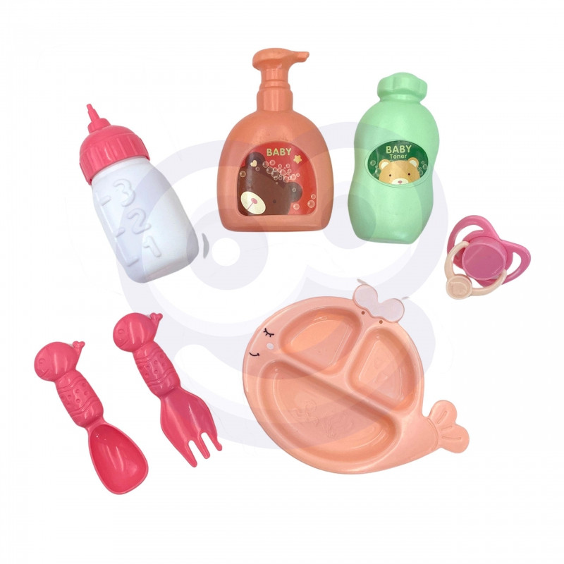 WOOPIE ROYAL Baby Doll 36 cm meškiuko drabužiai Maitinimo reikmenys