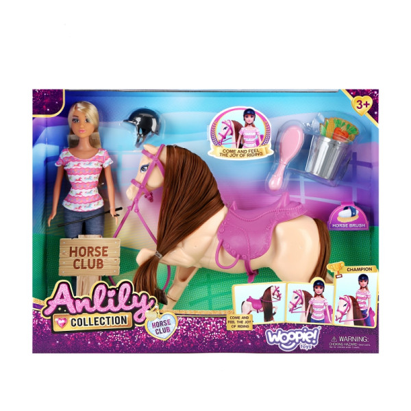 WOOPIE ROYAL rinkinys miela lėlė su žirgu + priedai