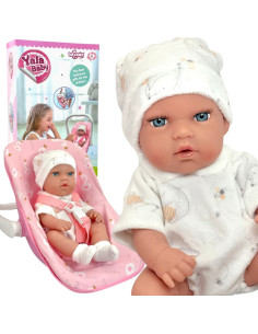 WOOPIE ROYAL rinkinys kūdikių lėlė 30,5 cm + rožinė kūdikio nešioklė