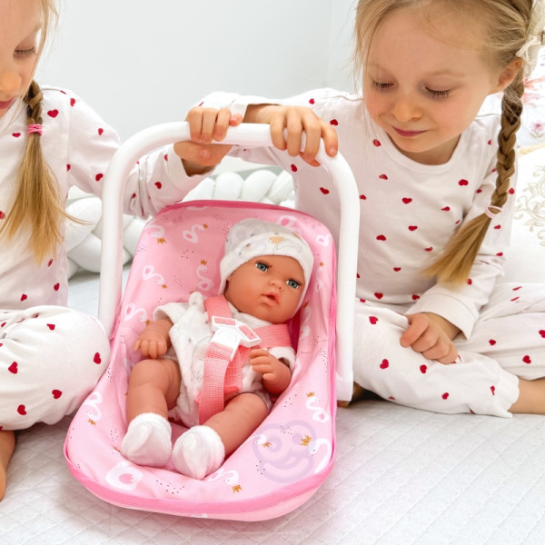 WOOPIE ROYAL rinkinys kūdikių lėlė 30,5 cm + rožinė kūdikio nešioklė WOOPIE ROYAL rinkinys kūdikių lėlė 30,5 cm + rožinė kūdikio nešioklė