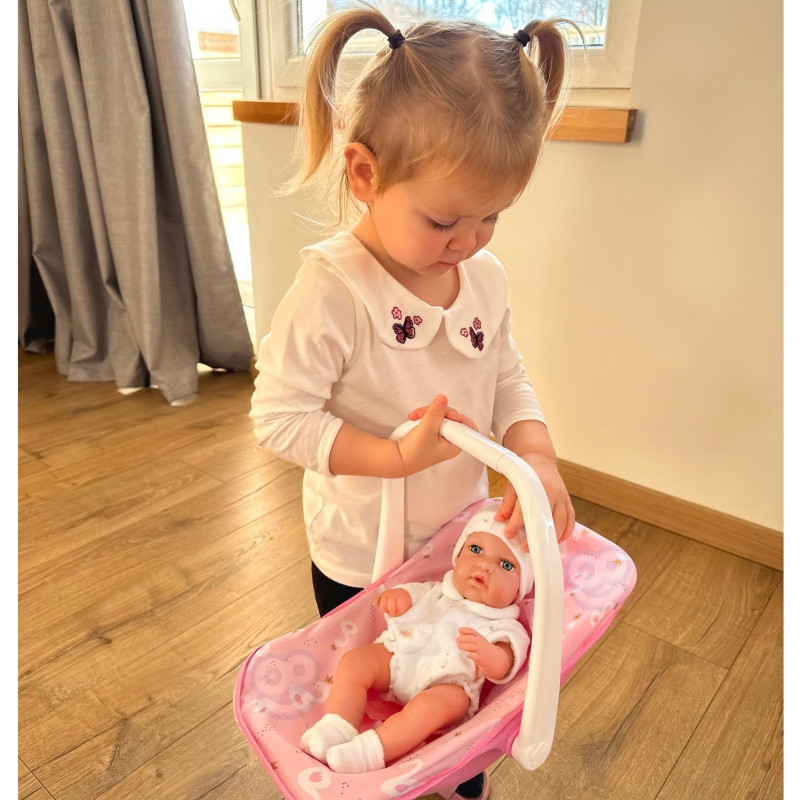 WOOPIE ROYAL rinkinys kūdikių lėlė 30,5 cm + rožinė kūdikio nešioklė