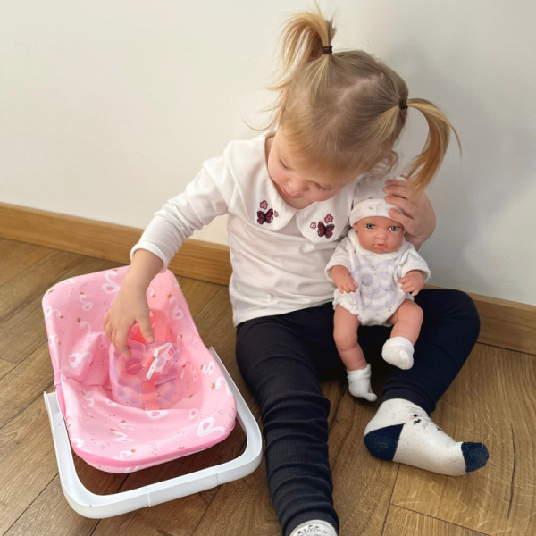 WOOPIE ROYAL rinkinys kūdikių lėlė 30,5 cm + rožinė kūdikio nešioklė WOOPIE ROYAL rinkinys kūdikių lėlė 30,5 cm + rožinė kūdikio nešioklė