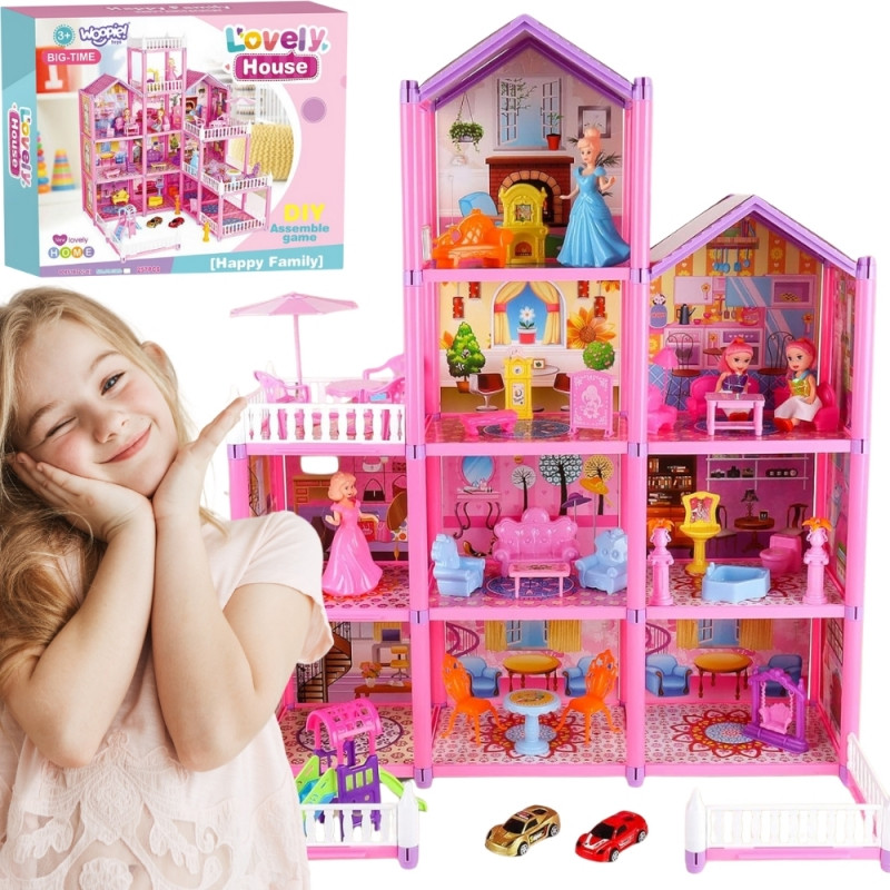 WOOPIE Mega Villa lėlių namelis LOVELY HOUSE 194 vnt.