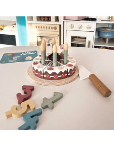 TOOKY TOY Medinis gimtadienio tortas su žvakutėmis Ropės 2