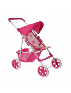 WOOPIE ROYAL gėlėtas lėlių vežimėlis