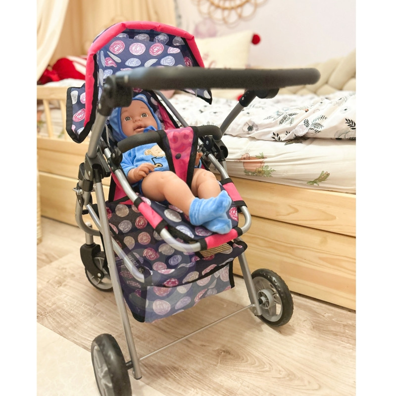 WOOPIE ROYAL Doll vežimėlio reguliuojama sėdynė 4 ratai