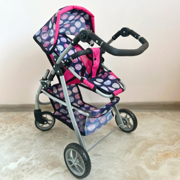 WOOPIE ROYAL Doll vežimėlio reguliuojama sėdynė 4 ratai WOOPIE ROYAL Doll vežimėlio reguliuojama sėdynė 4 ratai