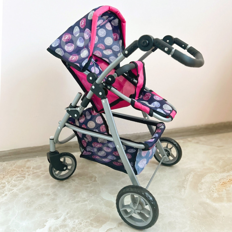 WOOPIE ROYAL Doll vežimėlis su reguliuojama sėdyne