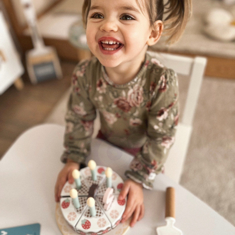 TOOKY TOY Medinis gimtadienio tortas su žvakutėmis Ropės