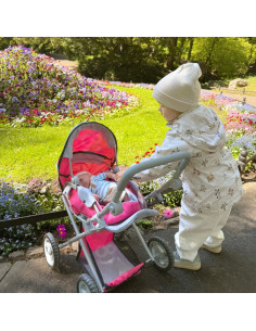 WOOPIE ROYAL Doll vežimėlis 4in1 reguliuojamas kūdikio nešioklė 2