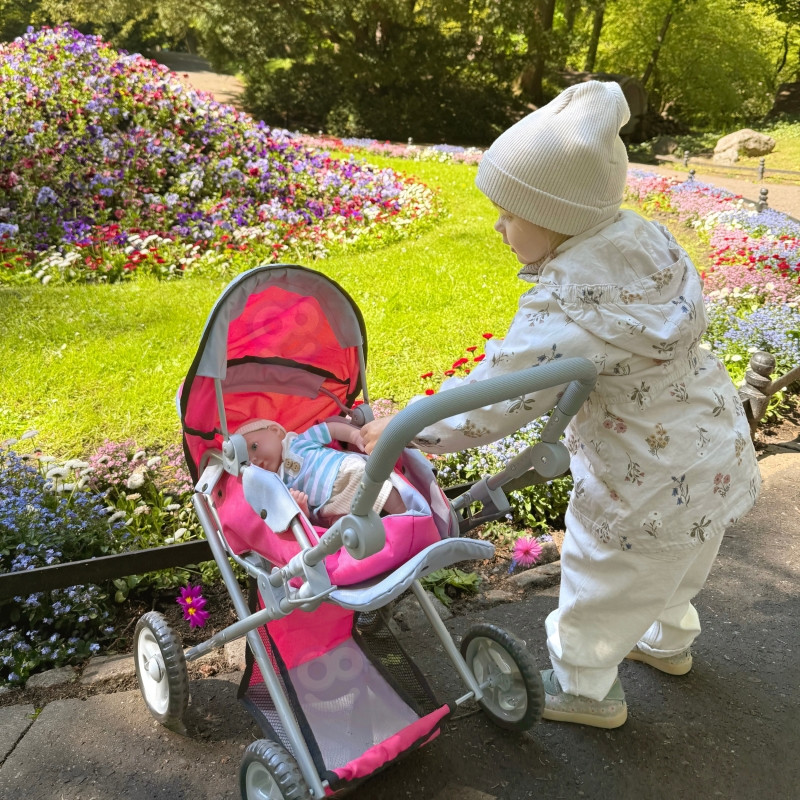 WOOPIE ROYAL Doll vežimėlis 4in1 reguliuojamas kūdikio nešioklė