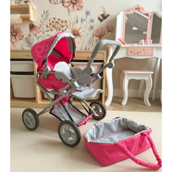 WOOPIE ROYAL Doll vežimėlis 4in1 reguliuojamas kūdikio nešioklė WOOPIE ROYAL Doll vežimėlis 4in1 reguliuojamas kūdikio nešioklė