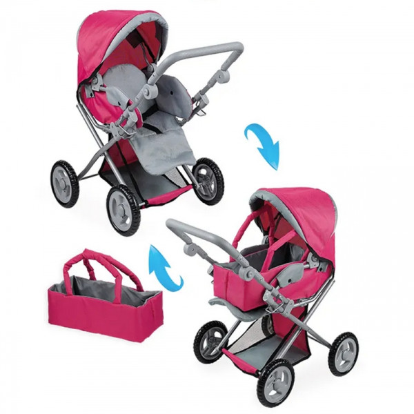 WOOPIE ROYAL Doll vežimėlis 4in1 reguliuojamas kūdikio nešioklė WOOPIE ROYAL Doll vežimėlis 4in1 reguliuojamas kūdikio nešioklė