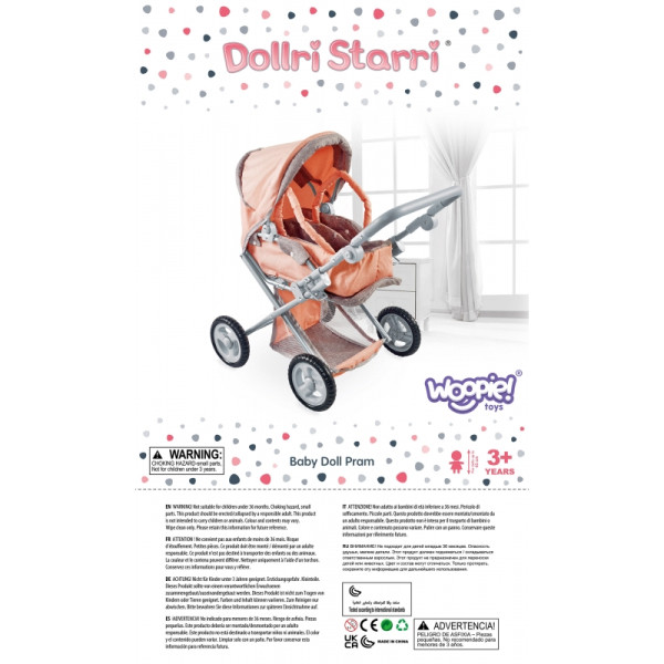 WOOPIE ROYAL Doll's Stroller Deep Stroller 3in1 kūdikių nešioklė WOOPIE ROYAL Doll's Stroller Deep Stroller 3in1 kūdikių nešioklė