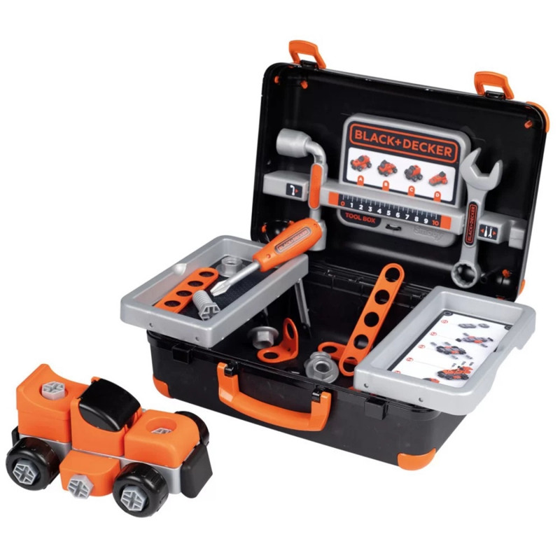 SMOBY Black & Decker įrankių dėklas + automobilio dalys