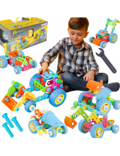 WOOPIE transporto priemonių rinkinio statybiniai blokai 6in1 STEM