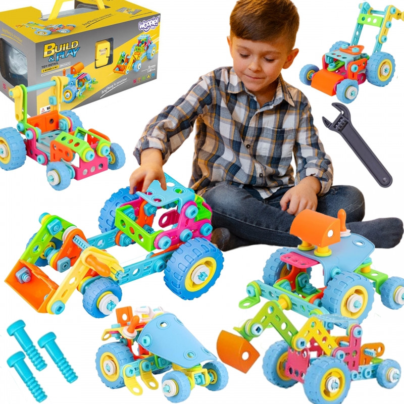 WOOPIE transporto priemonių rinkinio statybiniai blokai 6in1 STEM