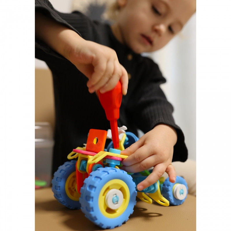 WOOPIE transporto priemonių rinkinio statybiniai blokai 6in1 STEM