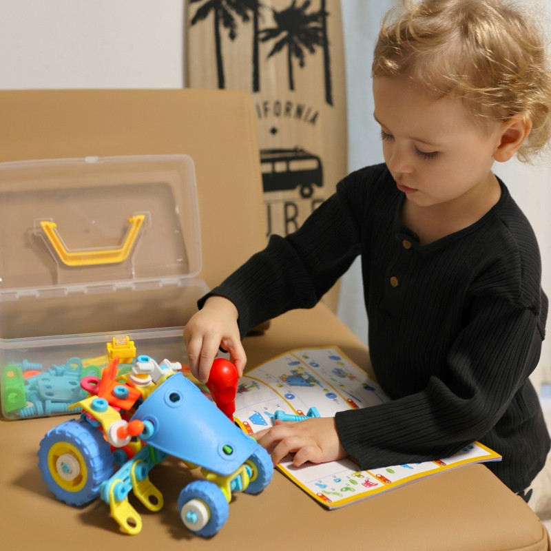 WOOPIE Zestaw Pojazdów Klocki Konstrukcyjny 6w1 STEM