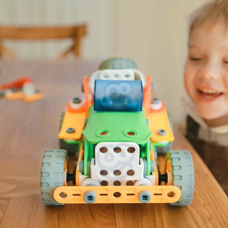 WOOPIE Construction Bricks Set STEM Vehicles 163 pcs.